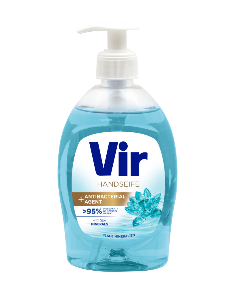 VIR - tekuté mydlo - 400 ml  - BLAUE MINERALIEN - s antibakteriálnym účinkom a morskými minerálmi